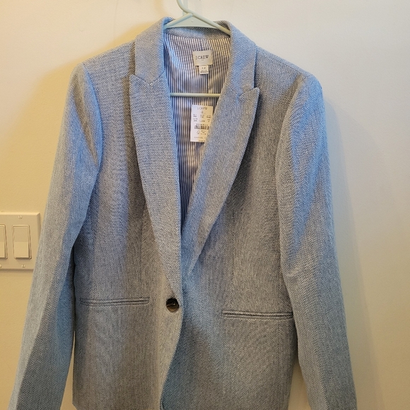 J Crew Herringbone one button blazer - Picture 4 of 5
